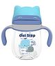 1st Step TRITAN Anti-Spill Soft Silicone Weighted Straw Baby Sipper Cup with Twin Handle - Blue 280 ml