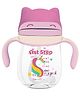 1st Step TRITAN Anti-Spill Soft Silicone Weighted Straw Baby Sipper Cup with Twin Handle - Pink 280 ml