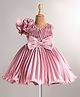 Rassha Half Sleeves Bow Applique Detailed Knee Length Dress - Peach