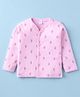 Tango Interlock Knit Full Sleeves Jhabla With Bear Print- Pink