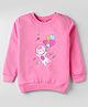 Tango Looper Knit Full Sleeves T-Shirt With Kitty Print - Pink