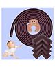 Safe-O-Kid Complete Baby Safety Combo  1 Edge Guard, 2 Meters + 1 Monkey Door Stopper + 4 Corner Guards- Assorted