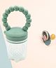 Sun & Shine NomNom Baby Fruit Feeder / Pacifier With Cap | BPA-Free, Soft & Premium Silicone Teether for Baby, Infants & Toddlers - 6 To 12 Months - Green