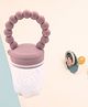Sun & Shine Chewberry Baby Fruit Feeder / Pacifier With Cap | BPA-Free, Soft & Premium Silicone Teether for Baby, Infants & Toddlers - 6 To 12 Months - Pink