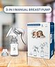 Sun & Shine 3 in 1 Manual Breast Pump for Feeding Mothers | New Mom Essentials | 150 ml | With Nipple, Cap & Milk Storage Bottle| BPA Free And Eco-Friendly | Comfortable & Soft Suction