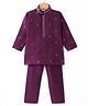 Ridokidz Full Sleeves Sequins Embellished Kurta & Pyjama Set - Wine