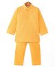 Ridokidz Full Sleeves Floral Embroidered Kurta & Pyjama Set - Yellow