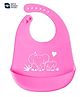 Ortis Adjustable Snap Button Bib With Crumb Catcher - Pink (Print May Vary)