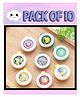 Ortis Reusable Mosquito Repellent Badge Pack of 10 - Colour & Print May Vary