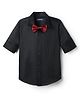 Pine Kids Cotton Woven Full Sleeves Solid Color Party Shirt - Black