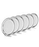Wonderchef Venice Stainless Steel Plate Set of 6 Classic Design and Gloss Finish-Silver