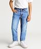 Arias Boys Cotton Woven Full Length Straight Fit Stretchable Jeans Medium Wash - Blue