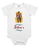 FFlirtygo Cotton Knit Fathers Day Theme Half Sleeves Happy Fathers Day Text Printed Onesie - White