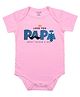 FFlirtygo Cotton Knit Fathers Day Theme Half Sleeves Love You Papa Text Printed Onesie - Pink