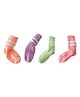 MOMISY Cotton Blend Pack Of 4 Placement Striped Socks - Multi Colour