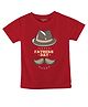 FFlirtygo Cotton Fathers Day Theme  Half Sleeves Happy Fathers Day Daddy Text  Printed Tee - Red