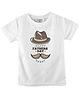 FFlirtygo Cotton Fathers Day Theme  Half Sleeves Happy Fathers Day Daddy Text  Printed Tee - White