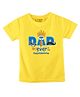 FFlirtygo Cotton Fathers Day Theme Half Sleeves Best Dad Ever Text Printed Tee - Yellow
