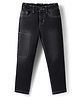 Pine Kids Woven Full Length Washed Denim Jeans - Black