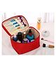 COZY VIBES Travel Makeup Bag Portable Small Mini Cosmetic Organizer Storage Case with Handle for Jewelry, Lipstick, Cosmetic Box- PACK OF 1- COLOR MAY VARY
