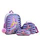 Little Surprise Box Gliteratti Mermaid Backpack with Matching Lunch Bag and Stationery Pouch Purple - 16 Inches