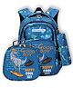 Little Surprise Box Skating Dino Backpack with Matching Lunch Bag and Stationery Pouch Blue - Height 15 Inches