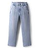Pine Kids Woven Full Length Washed Denim Jeans - Light Blue
