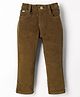 Noddy Corduroy Knit Solid Pant - Brown