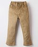 Noddy Solid Bell Bottom Boot Cut Pant - Khaki