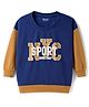 Honeyhap Premium 100% Cotton Knit with Bio Finish Full Sleeves Drop Shoulder T-Shirt with NYC Print - Navy Blue & Tan