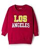 Honeyhap Premium 100% Cotton Knit with Bio Finish Full Sleeves Drop Shoulder T-Shirt with Los Angeles Print - Maroon