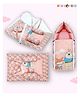NEW COMERS Baby Bedding Set for New Born Pure Cotton 6 Pieces Foldable Gadda Set Peach)