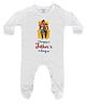 FFlirtygo Fathers Day Theme Cotton Knit Full Sleeves Happy Fathers Day Text Printed Sleepsuit - White