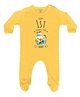 FFlirtygo Fathers Day Theme Cotton Knit Full Sleeves Happy 1st Fathers Day Daddy Text Printed Sleepsuit -  Yellow