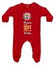 FFlirtygo Fathers Day Theme Cotton Full Sleeves Happy 1st Fathers Day Daddy Printed Romper - Red