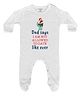 FFlirtygo Cotton Knit Fathers Day Theme Full Sleeves Dad Says I Am Not Allowed To Date Like Ever Text Printed Sleepsuit - White
