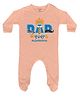 FFlirtygo Cotton Knit Fathers Day Theme Full Sleeves Best Dad Ever  Text Printed Sleepsuit - Peach