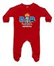 FFlirtygo Cotton Knit Fathers Day Theme Full Sleeves Best Dad Ever  Text Printed Sleepsuit - Red