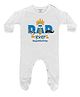 FFlirtygo Cotton Knit Fathers Day Theme Full Sleeves Best Dad Ever  Text Printed Sleepsuit - White