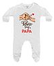 FFlirtygo Cotton Knit Fathers Day Theme Full Sleeves Happy Fathers Day Papa Text Printed Sleepsuit - White