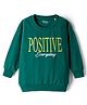 Honeyhap Premium 100% Cotton Knit with Bio Finish Full Sleeves T-Shirt with Text Print - Green