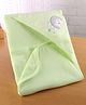 Simply Terry Cotton Knit Teddy Bear Embroided Hooded Towel L 80 x B 80 cm - Light Green