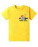KAVEE Pure Cotton Half Sleeves Bear Printed Bio Washed Tee - Yellow
