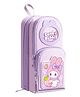 Cots and Cuddles Cute Cartoon Design 3 Compartment Stationary Organizer Pouch for Kids (Rabbit)