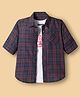 Pine Kids Cotton Woven Full Sleeves Checkered Shirt with Inner Tee - Multicolor