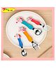 Joy Buzz Stainless Steel Pink Unicorn Spoon Set & Fork Set/Cutlery Set Multicolor - Pack of 4