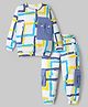 OLLINGTON ST. Cotton Knit  Full Sleeves Printed Co-ord Sweatshirt & Knit Joggers Set- Multicolor
