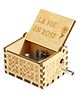FUSKED La Vien Rose Music Box - Wooden Musical Box with Hand Crank - Vintage Music Box for Birthday Gift for Kids - 5 cm, 1 piece
