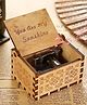 FUSKED You Are My Sunshine Wooden Music Box with Hand Crank - Plays Birthday Melody - Music Box for Birthday Gift - 1 piece