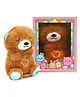 FUSKED Breathing Teddy Otter  Dark Brown  25 cm  Musical & Sensory Soft Toy for Baby Boy & Girl  Cuddle Pillow - Height 25 cm